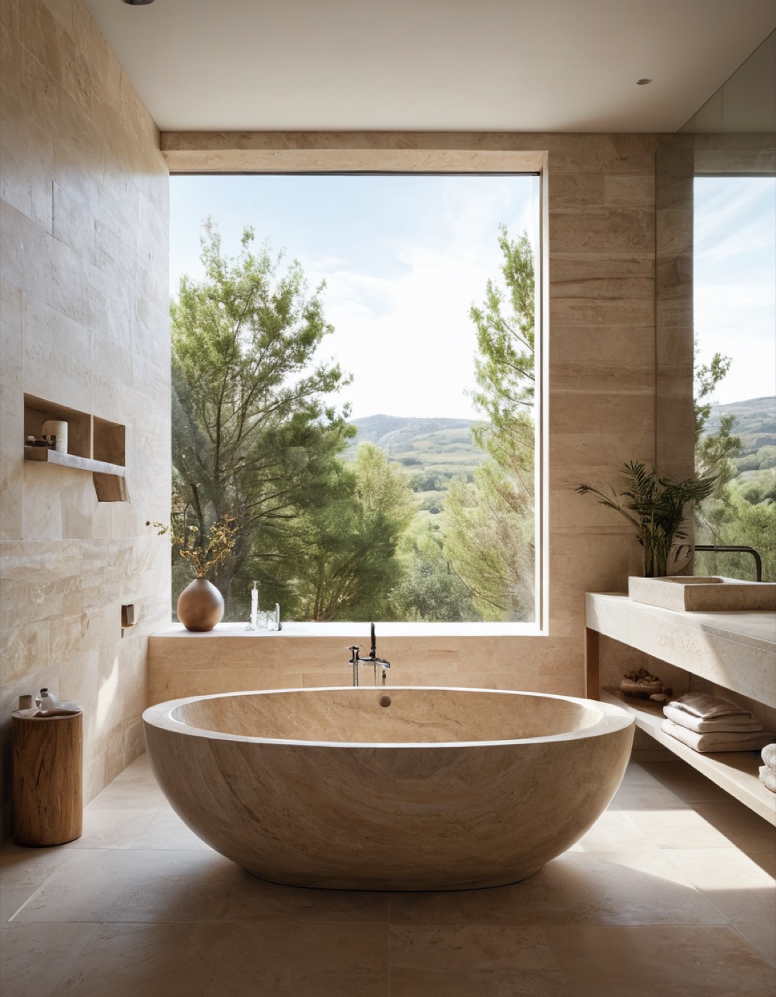Stone bathroom