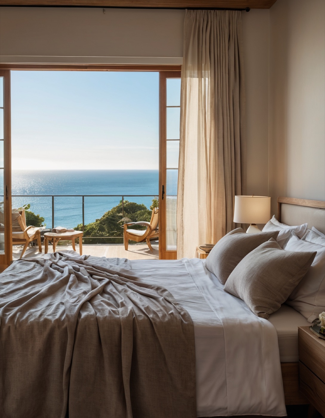 Master bedroom with sea view